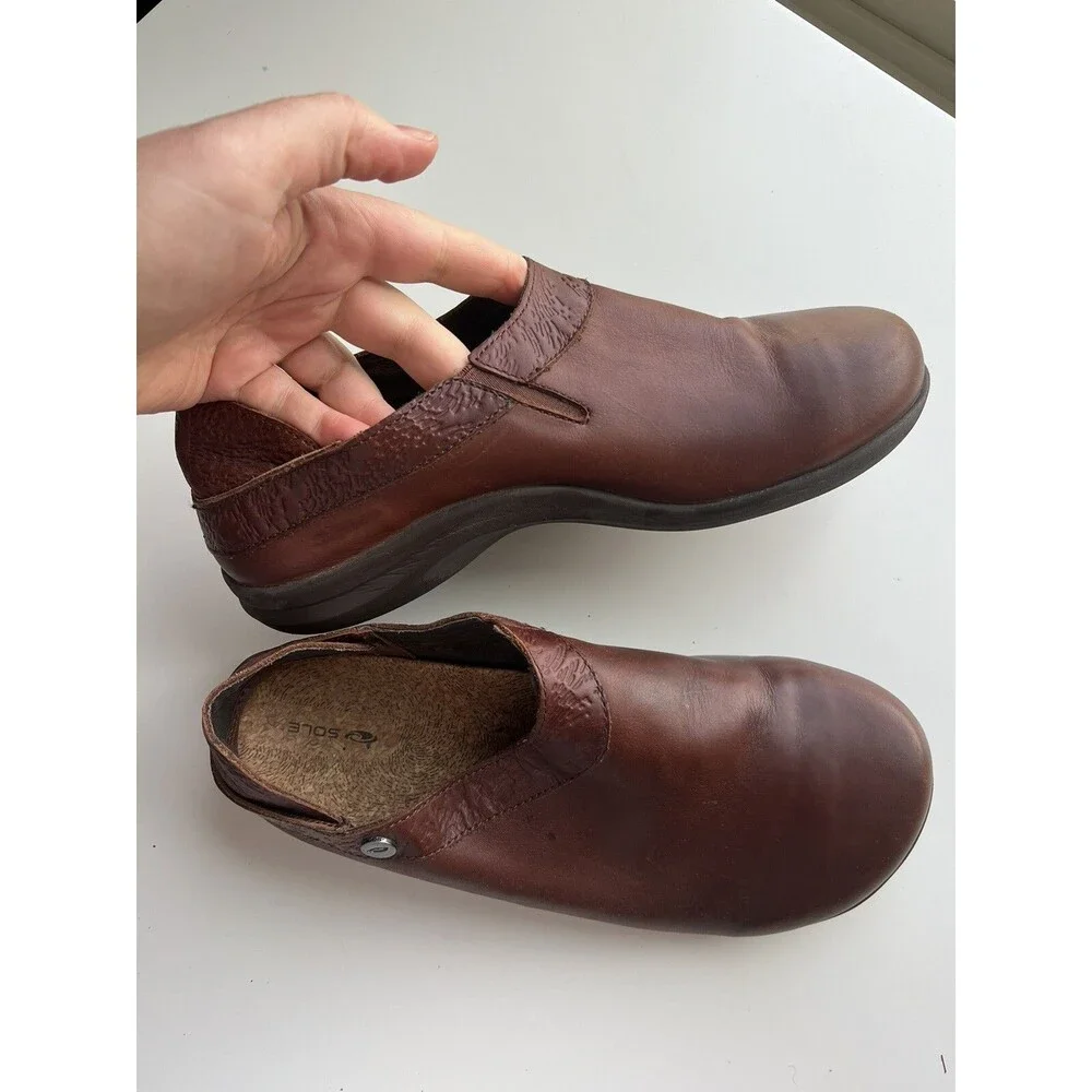 MEN'S SOLE BRAND SDM-OAK-10 STEADY OAK BRN SIZE 9W CASUAL SLIP-ON SHOES